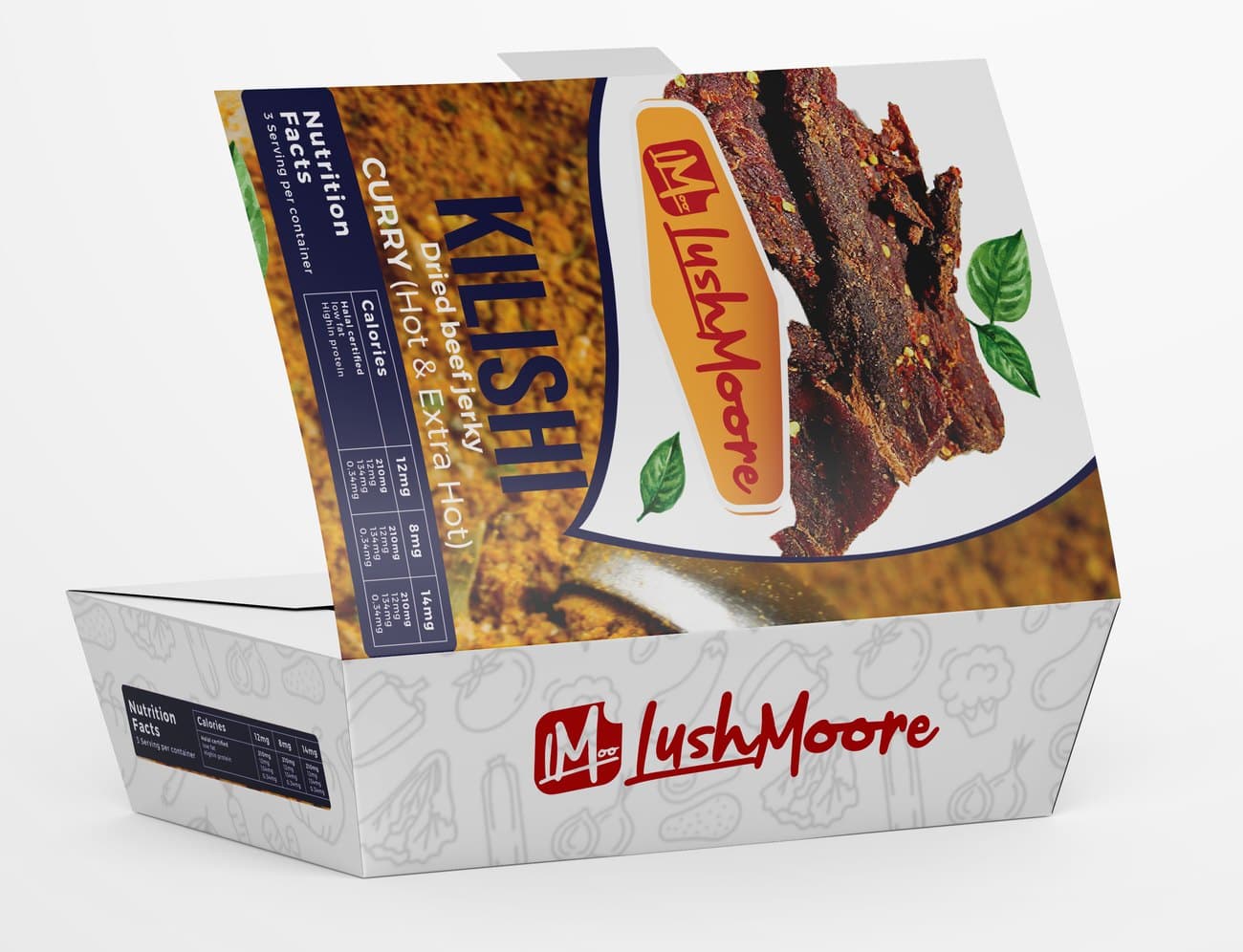 Open LushMoore Kilishi Curry box