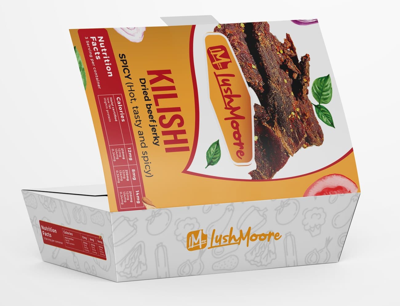 Open LushMoore Kilishi Spicy box